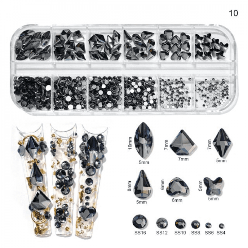 Cristale decor unghii marimi si forme diferite KK-10