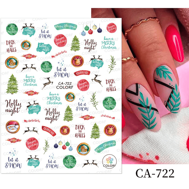 Sticker decor unghii model iarna/Craciun CA-722 – CA-722 – Everin.ro Everin imagine noua 2022
