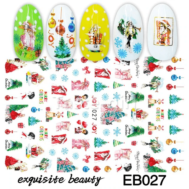 Sticker decor unghii model iarna eb027 – eb027 Everin imagine noua 2022