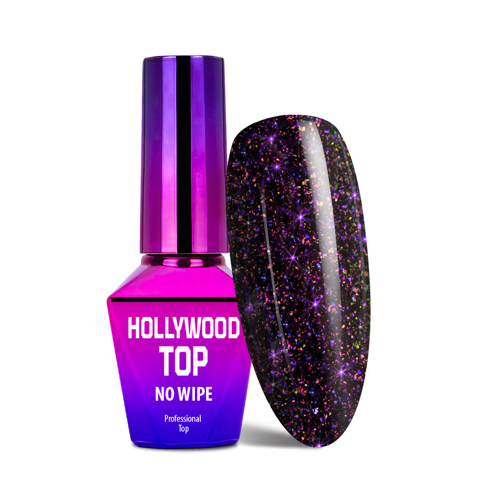 Hollywood Top Coat cu sclipici Molly Lac fara degresare- Violet Show – HT-G5 – EVERIN everin.ro imagine noua 2022